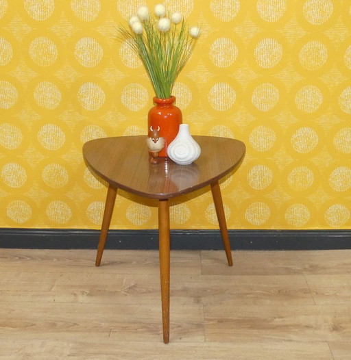 50s 60s cocktail table tripod table formica teak look classic kidney table