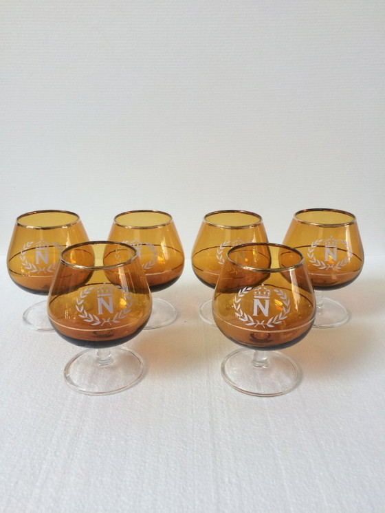 Image 1 of "Napoleon" Cognac Glasses x6