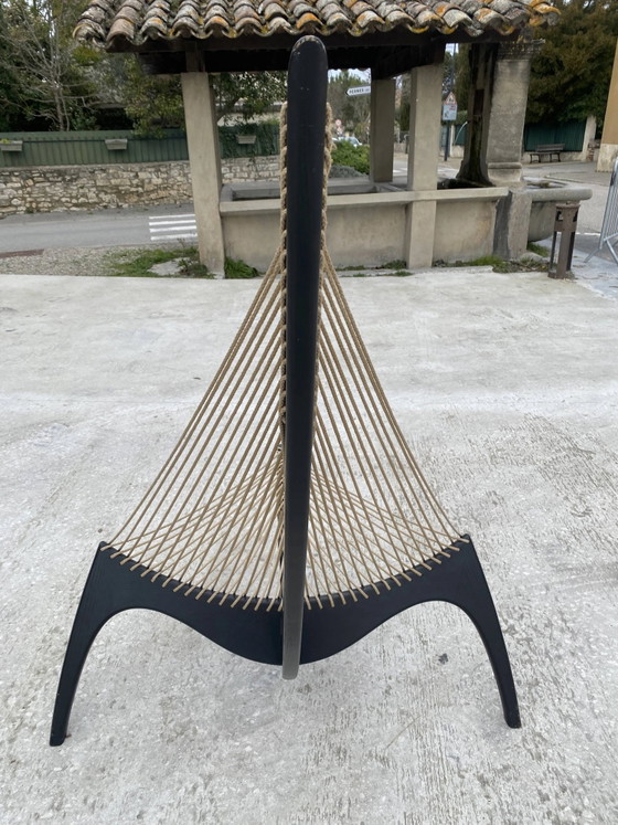 Jørgen Høvelskov - Poltrona "Harp" o "String", 1963, Sedie da camera, Nero, Scandinavian (foto 13 di 17)