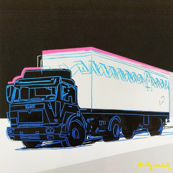 Image 1 of Litografia in edizione limitata "Truck" di Andy Warhol, realizzata da CMOA - 50 x 50 cm
