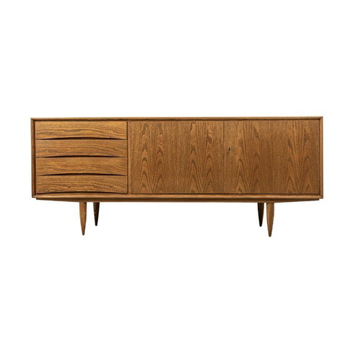 Vintage oak sideboard by Bydgoskie Fabryki Mebli, Poland, 1960’s