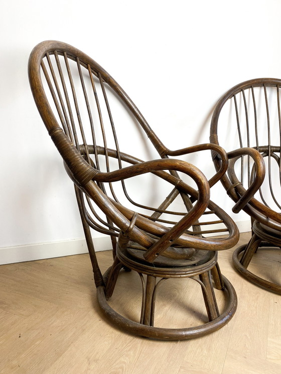 Image 1 of 2X Rattanstuhl, Egg Chair