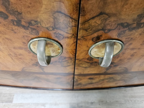 1940s Art Decò Milanese Sideboard in Briar Root and Mirror – Wood (photo 16 of 33)