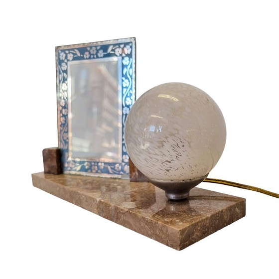 Image 1 of Art Deco lamp with photo frame