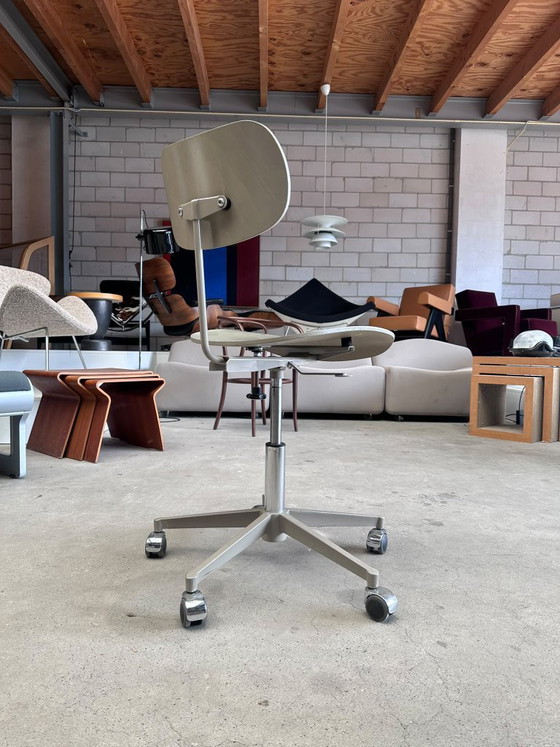 Wilde+Spieth S197 bureaustoel, Egon Eiermann (voorraad: 4), Bureaustoelen, Metaal, Hout, Beige (foto 2 van 5)