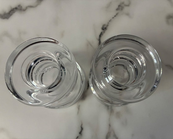 Image 1 of Set di 2 portacandele di design in vetro Partylite