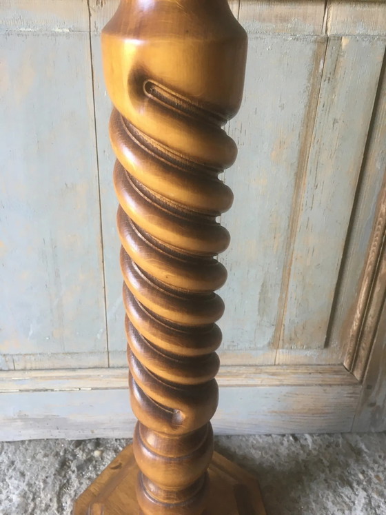 Arnés de cerezo torneado – Columnas, Wood, Vintage (photo 5 of 7)