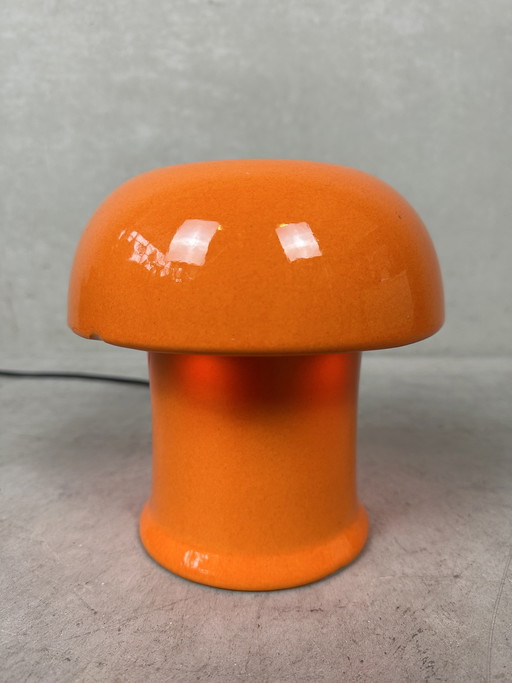 Lampada vintage a forma di fungo in ceramica