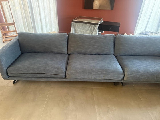 Keijser en Co Sofa Jeansblau, Keijser&Co, Ecksofas, Metall, Stoff (Foto 3 von 7)