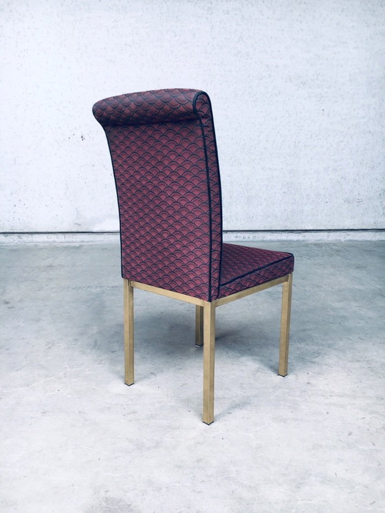 Image 1 of Set van 6 eetkamerstoelen in Hollywood Regency-stijl uit de jaren 70, België