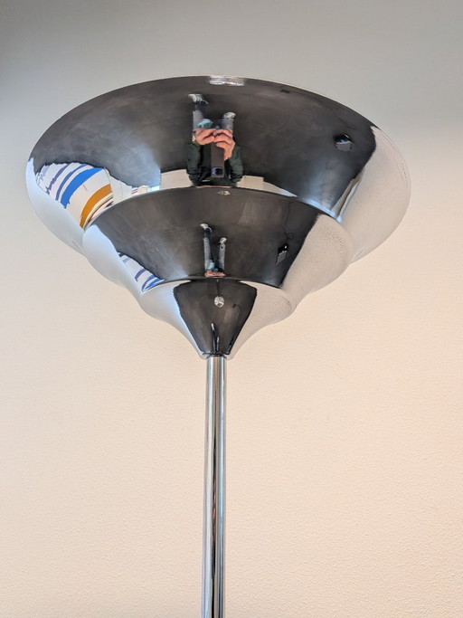 Projecteur Art Déco - Chrome années 1980 - Style Streamline Moderne