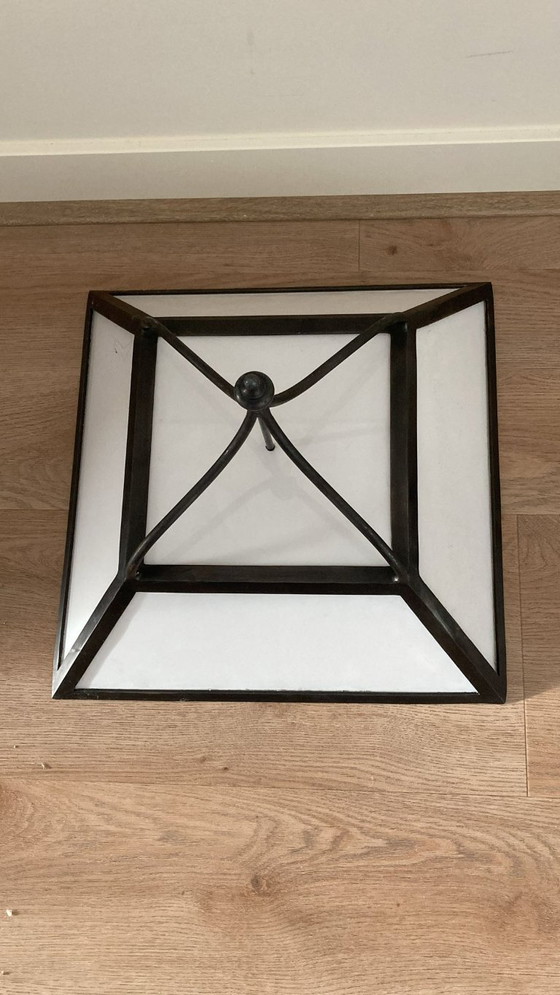 Image 1 of Fraaie  handgesmede plafonniere en 2 wandlampen