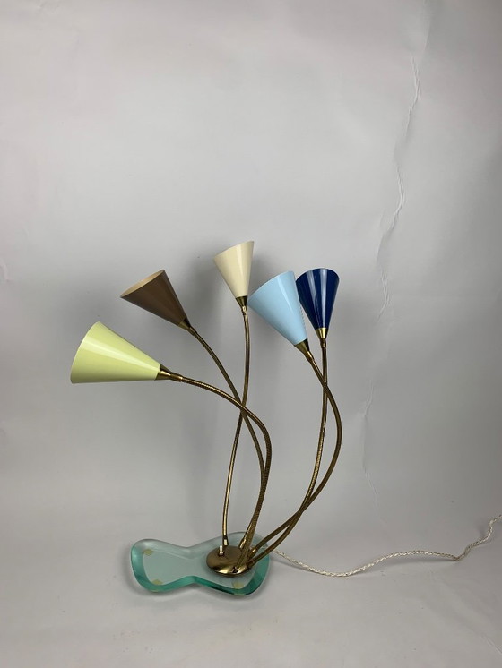 Image 1 of Mid-Century Modern Five-light Table Lamp 1950’s Gino Sarfatti 
