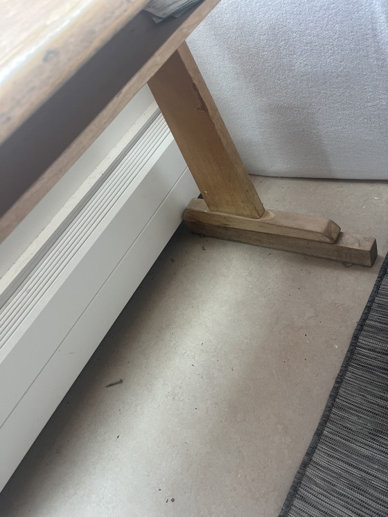 Image 1 of Een dubbele vintage schooldesk