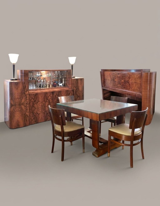 Rare salle à manger Art Déco 'PAUL' de De Coene Frères, Kortrijk, c. 1936