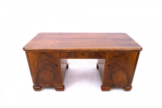 Image 1 of Art Deco desk, Poland, circa 1940.