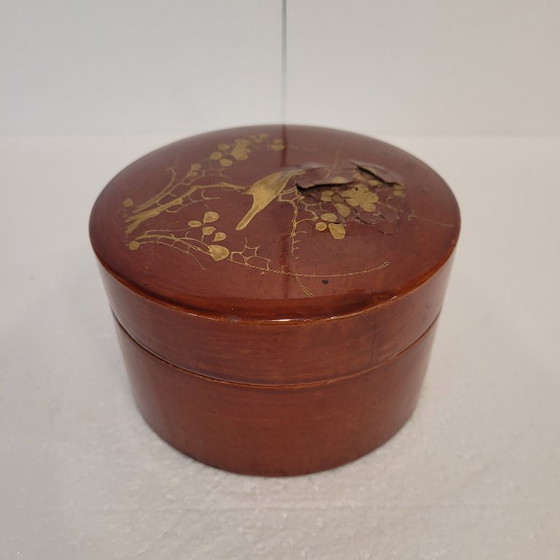 Image 1 of (10) Piatti con scatola, lacca urushi-e, periodo Showa, XX secolo - Giappone