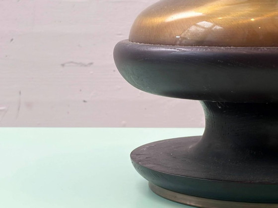 Image 1 of Table lamp with wavy glass shade, Murano glass, Italy, 1920s