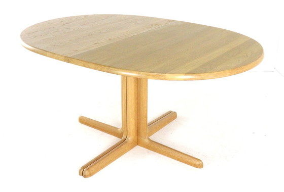 Image 1 of Juul Kristensen for JK mobler oak oval extendable dining table vintage Danish