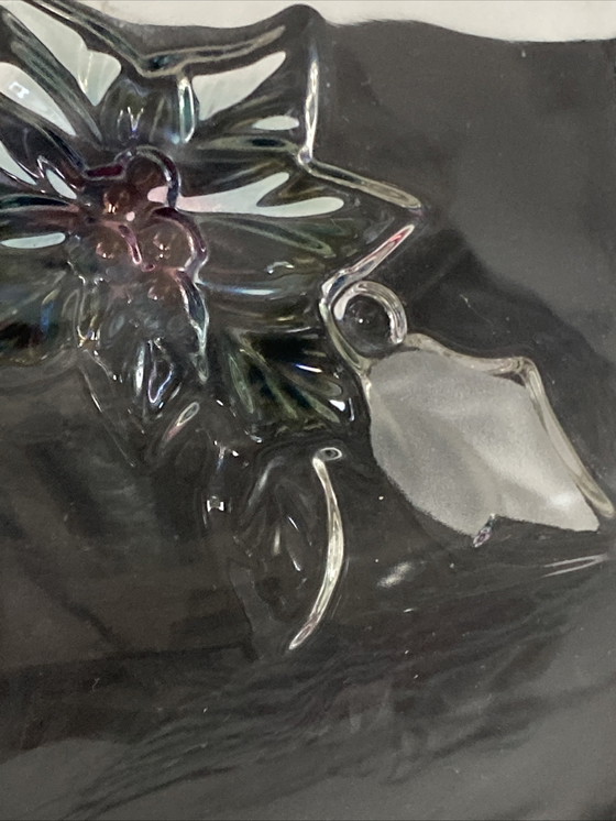 Image 1 of Vintage kristallen beker met kleurrijk bloemenpatroon uit de jaren 70