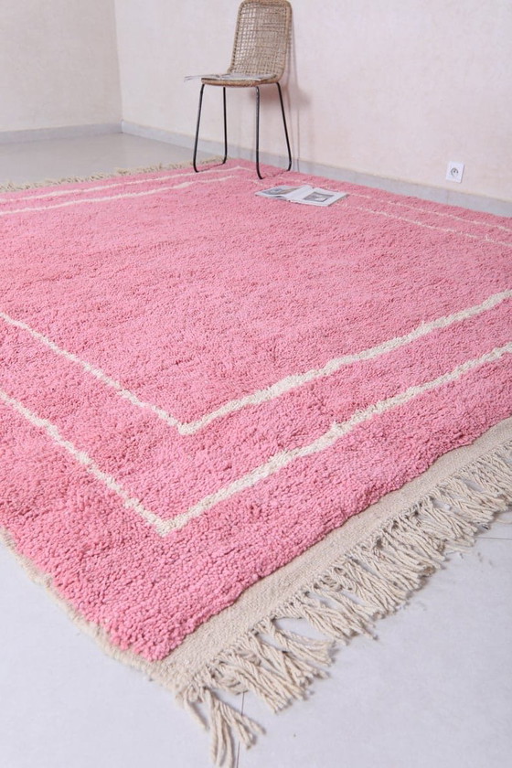 Traditioneel roze Marokkaans Beni Ouraine-tapijt, handgemaakt, 3/4 m – Ahrend, Vloerkleden en tapijten, Wool (photo 6 of 7)