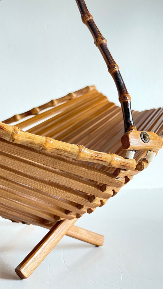 Image 1 of Hout en bamboe VINTAGE CHIC FOLDING TABLE BASKET