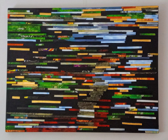 Image 1 of T. van Steenbergen "Various Stripes" 120 x 100 cm New