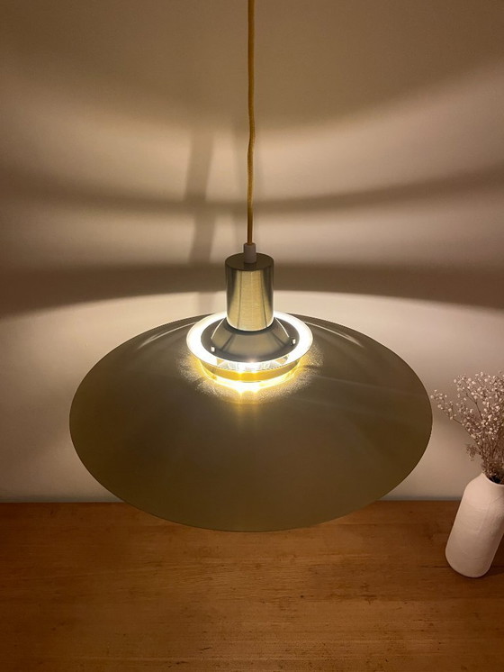 Image 1 of Vintage Danish disk pendant - Louis Poulsen style