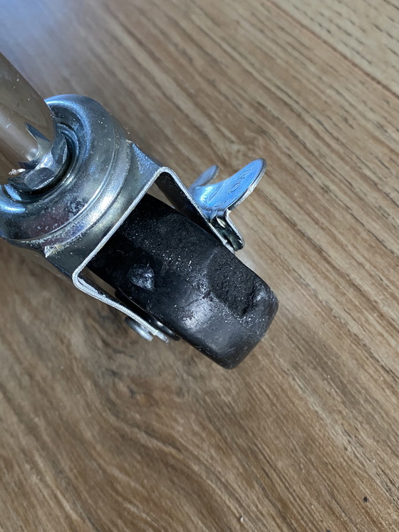 Image 1 of Small vintage trolley drinks cart serving trolley stainless steel / glass