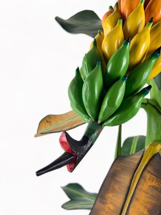 Image 1 of Pianta di banane in legno botanico vintage