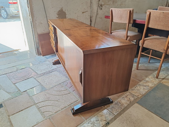 Buffet bas Midcentury, Bois, Marron (photo 8 sur 8)