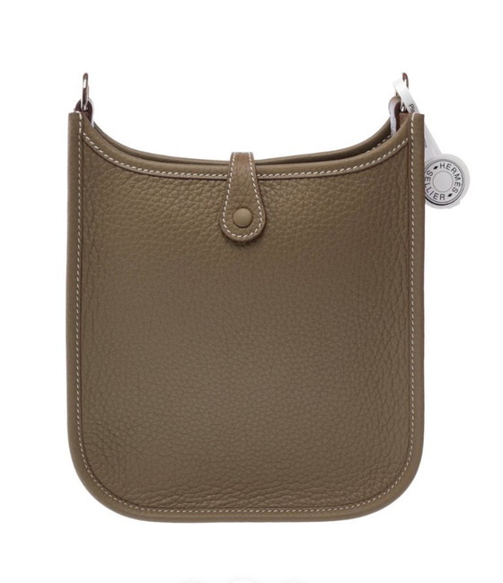 Image 1 of Sac HERMES Mini Evelyne en Cuir Étoupe - 103241