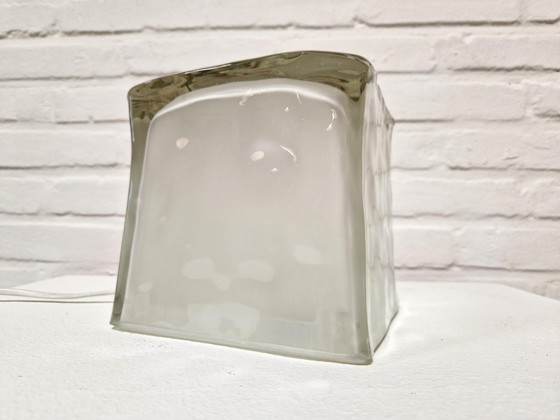 Image 1 of Lampe de table vintage Ikea Iviken Glass Ice Block