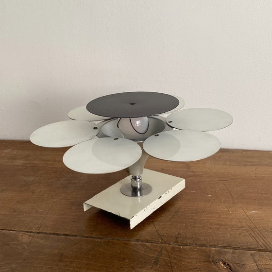 Image 1 of Vintage flower wall sconce. 1970s. Space age.