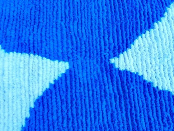 Alfombra hecha a mano - Alfombra mortocana - Alfombra blanca y azul 150/250 cm – Alberto Bazzani, Wool (photo 7 of 7)