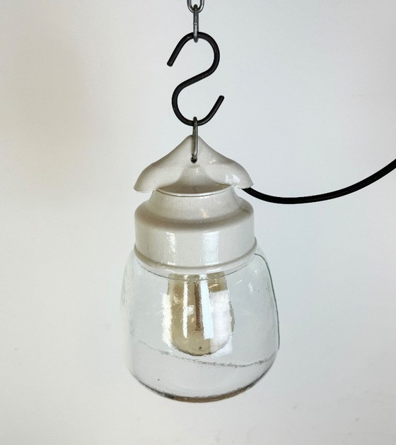 Image 1 of Lampada a sospensione vintage in porcellana bianca, anni '70