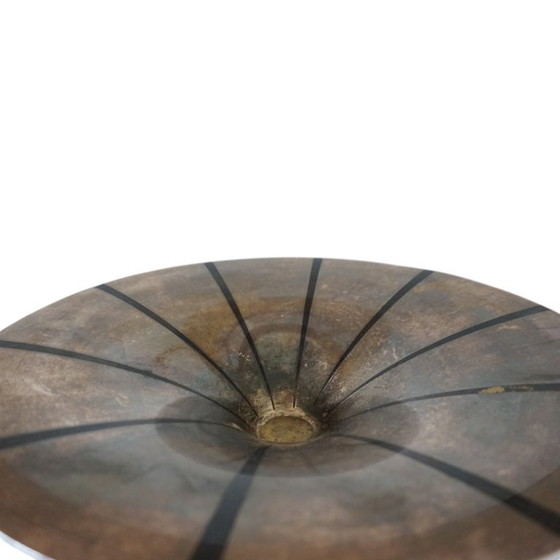 Image 1 of Ciotola scultorea Bauhaus WMF Ikora, in ottone argentato, realizzata da Paul Haustein nel 1920.