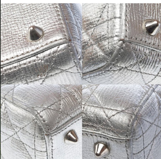Image 1 of Borsa DIOR Lady Dior in cuoio argentato - 103267