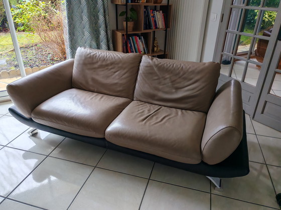 Image 1 of Sofá de cuero de 3 plazas