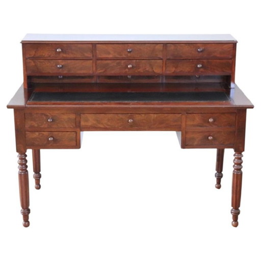 Antique desk in mahogany, Italy 19th century – bureau, Wood