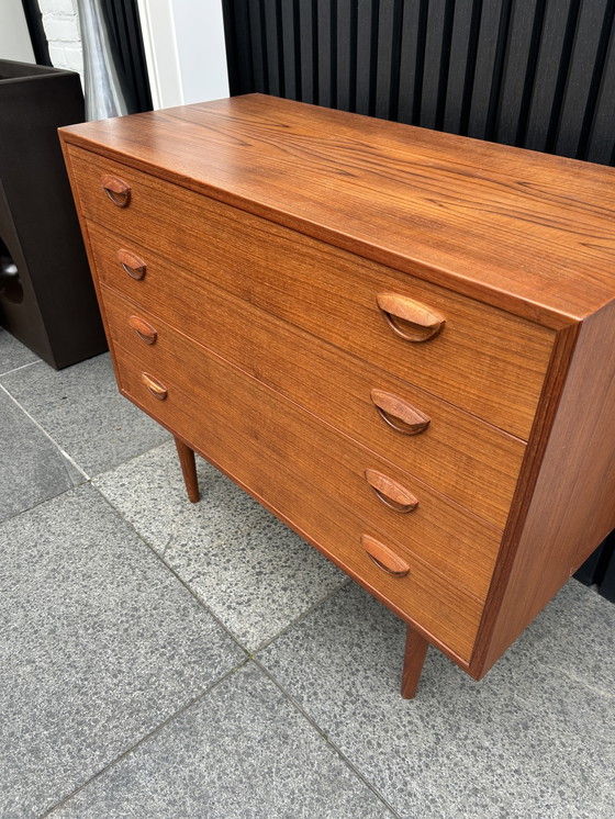 Image 1 of Vintage Teakhouten Ladenkast, Zeer Mooi