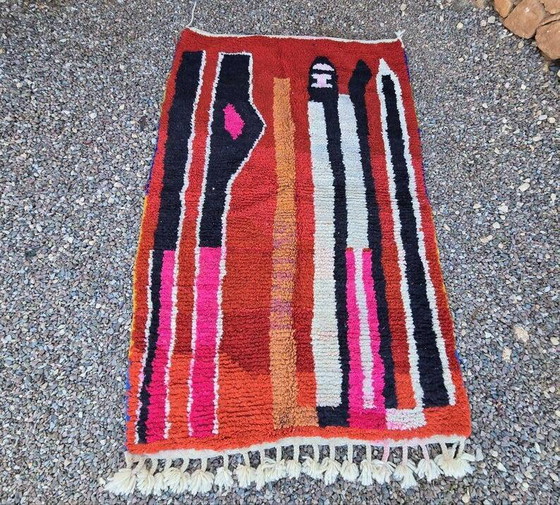 Marokkaans ecru vloerkleed met kleurrijke patronen 250cmx150cm – Vloerkleden en tapijten, Wool, Bohemian (photo 10 of 10)
