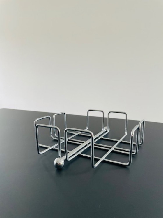 Image 1 of Retro chrome napkin holder with weight