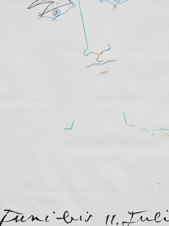 Affiche d'exposition originale de Jean Cocteau, 1982 – Glass, Paper (photo 9 of 17)