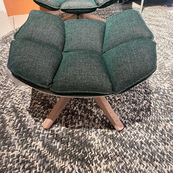 Image 1 of Fauteuil pivotant Husk de B&B Italia avec repose-pieds