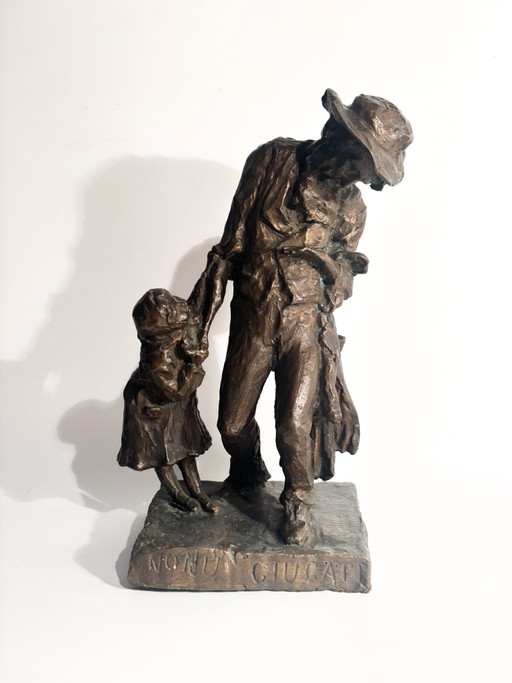 Bronze Sculpture of Two Figures 'I Capricci' by Edmondo Furlan, 1960s – beeldhouwkunst