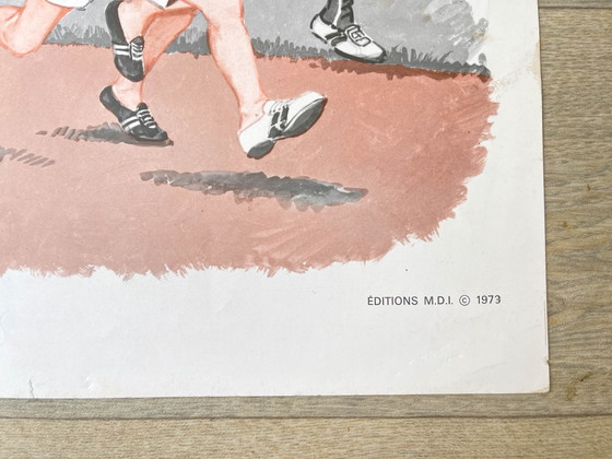 Vintage French MDI school poster, 1970: Dog, cat / School run – Art Prints (photo 13 of 13)