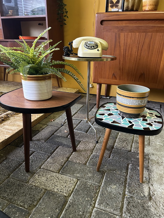 Image 1 of Vintage jaren 70 mozaïek planten tafeltje 