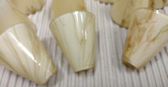 Image 1 of Marmorlampenschirme für G4-Fassung mit Klemmfeder