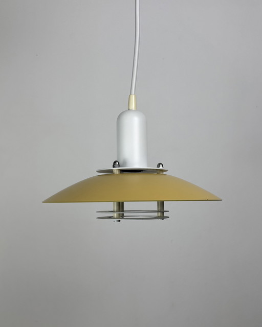 Vintage Pendant Lamp, Luna by Jeka, Denmark, 1980s, Metal Lamp, Mid-Century, Space Age, UFO Design, Scandinavian Design